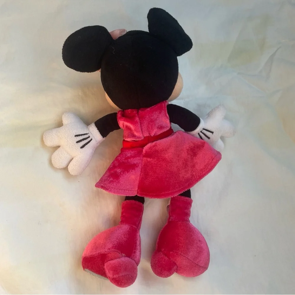 Hong Kong Disneyland Minnie Mouse Plush Doll with Pink Dress 12